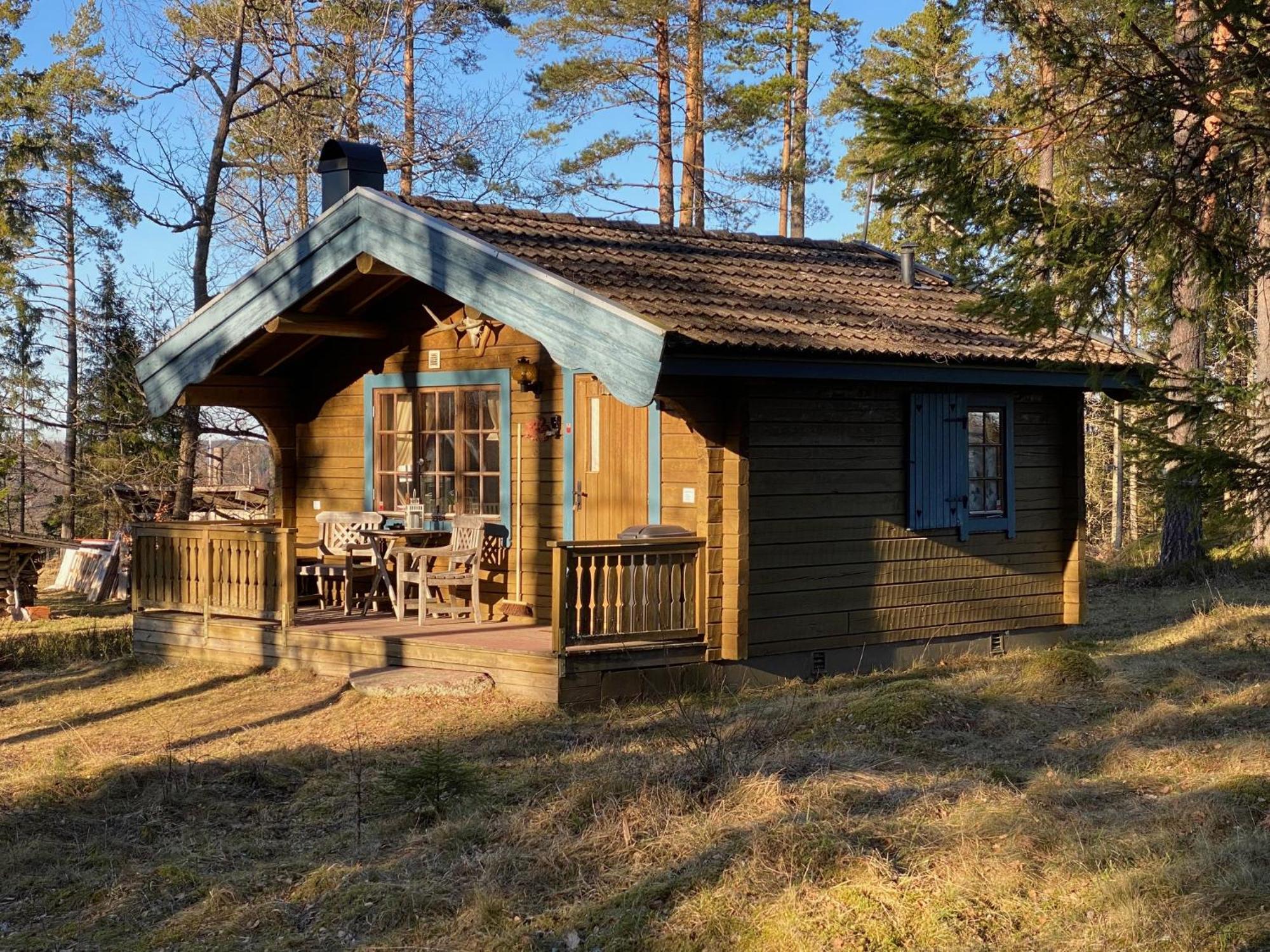 Timrad Stuga I Kanten Av Skogen Med Spa Moejlighet Mullsjö Dış mekan fotoğraf