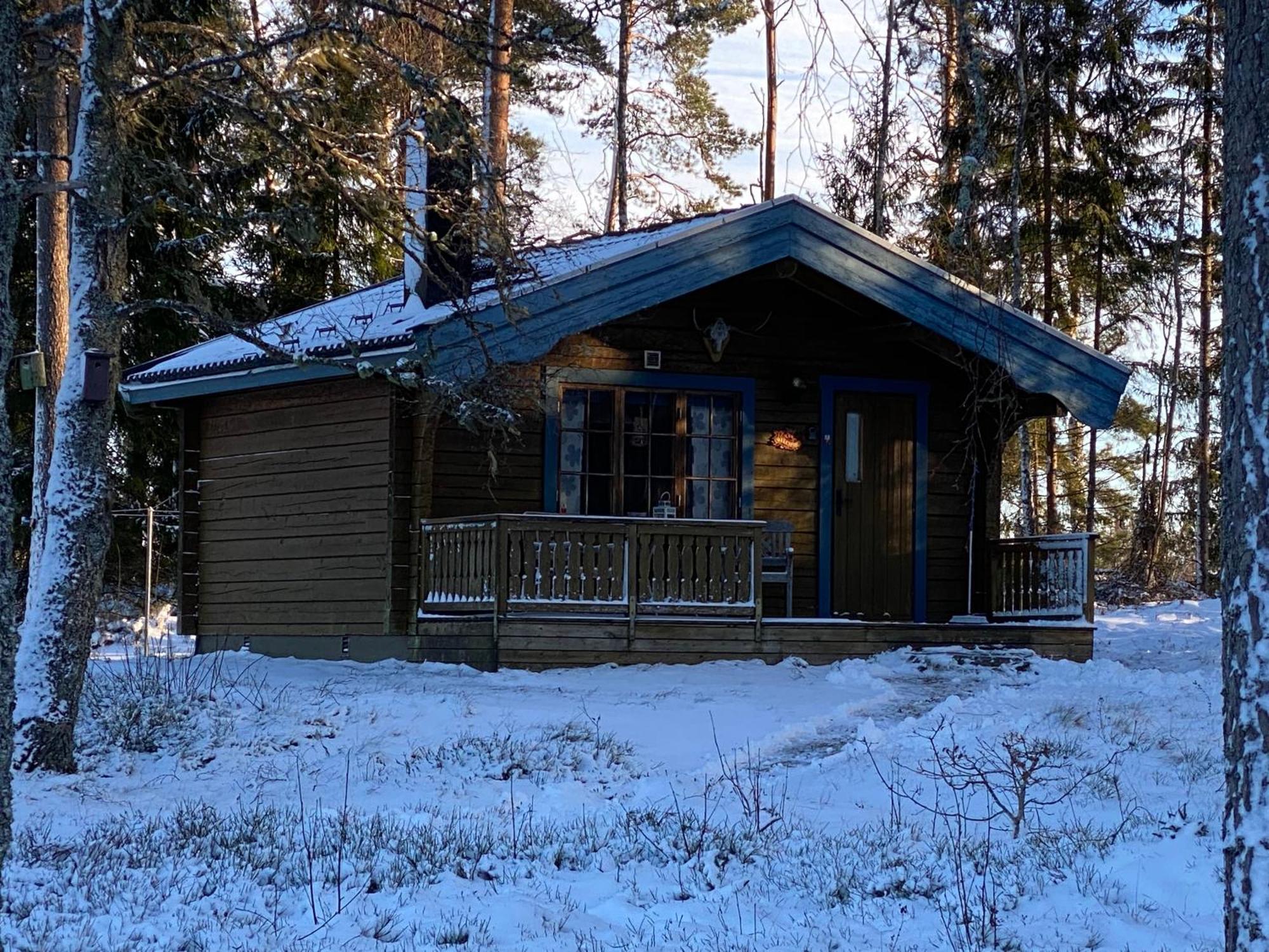 Timrad Stuga I Kanten Av Skogen Med Spa Moejlighet Mullsjö Dış mekan fotoğraf