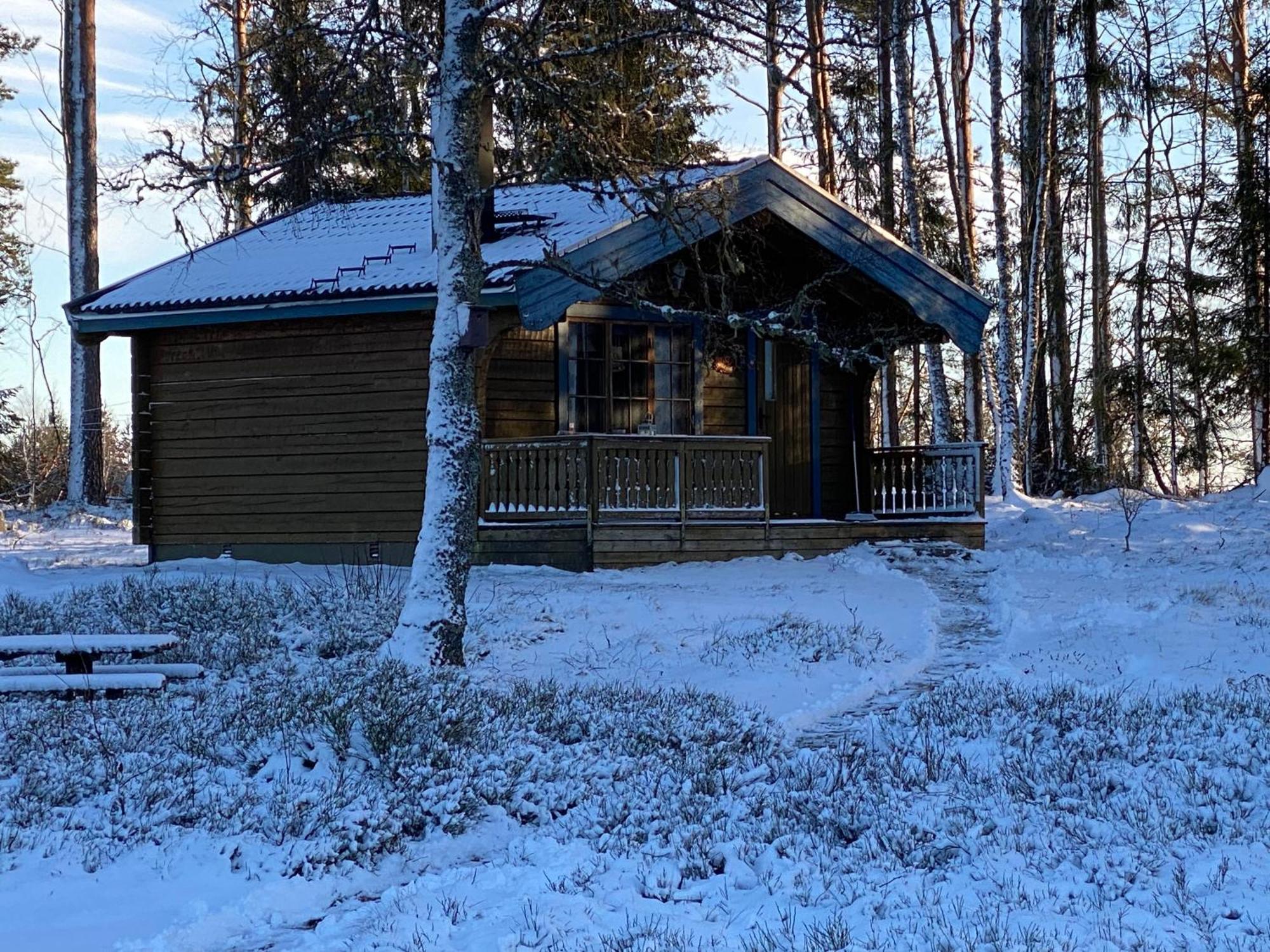 Timrad Stuga I Kanten Av Skogen Med Spa Moejlighet Mullsjö Dış mekan fotoğraf